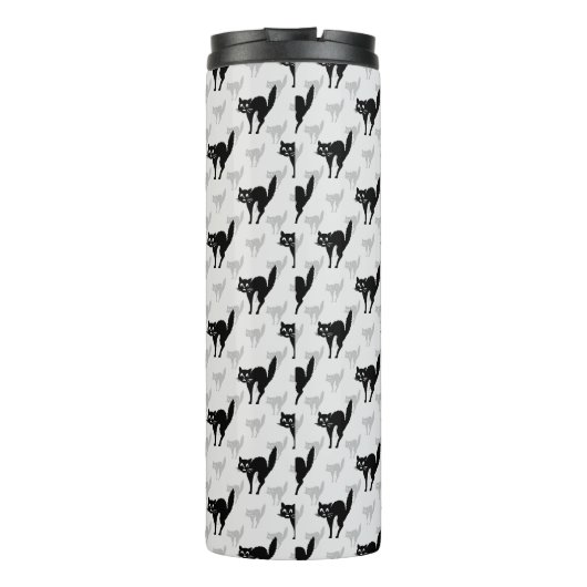 Bouteilles Isothermes Noir Chat Shadow Silhouette Motif Design (Dos)