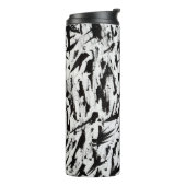 Bouteilles Isothermes Noir et blanc Abstrait Brushstrokies Art (Tourné sur la gauche)