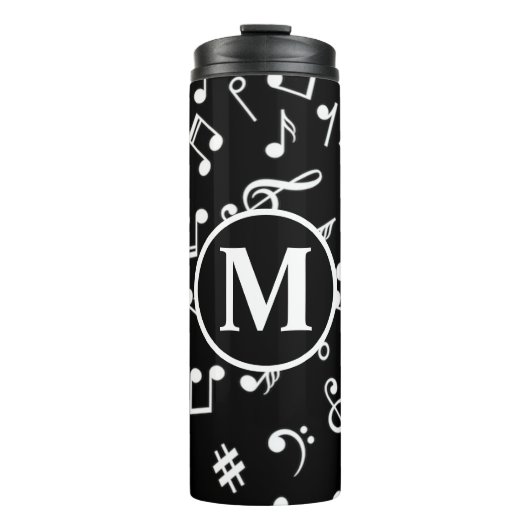 Bouteilles Isothermes Noir et blanc Monogram Music Note (Devant)