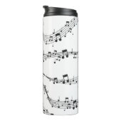 Bouteilles Isothermes Noir et blanc note musicienne Motif (Tourné sur la droite)