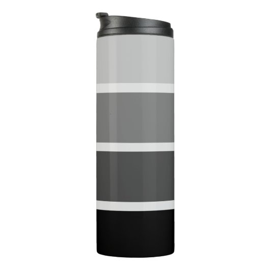 Bouteilles Isothermes Noir et gris | Ombre Stripes avec Script Fleece (Tourné sur la droite)