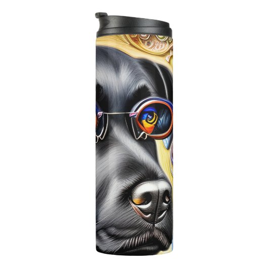 Bouteilles Isothermes Noir funky Labrador (Tourné sur la droite)