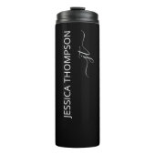 Bouteilles Isothermes Noir moderne Simple Script Girl Monogramme Nom  (Devant)