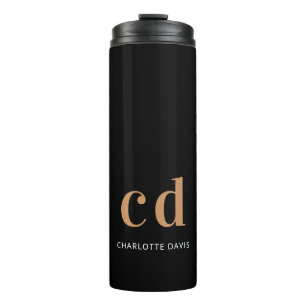 Bouteilles Isothermes Noir or gras nom monographique moderne