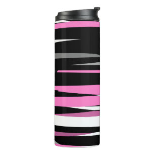 Bouteilles Isothermes Noir rose et blanc Abstrait