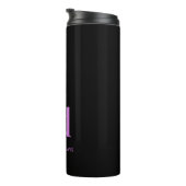 Bouteilles Isothermes Noir violet nom monogramme moderne (Tourné sur la droite)