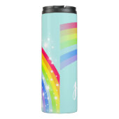 Bouteilles Isothermes Nom arc-en-ciel étoiles bleu turquoise (Dos)