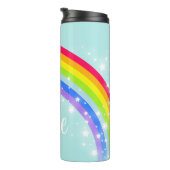 Bouteilles Isothermes Nom arc-en-ciel étoiles bleu turquoise (Tourné sur la droite)