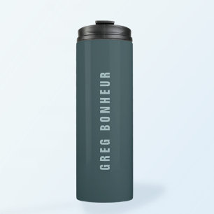 Bouteilles Isothermes Nom au look moderne et élégant Bleu gris