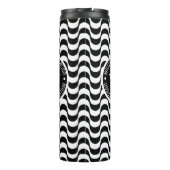 Bouteilles Isothermes Nom Cercle Monogramme Black Waves (Dos)