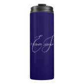 Bouteilles Isothermes nom classique bleu et blanc customisé (Devant)