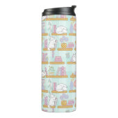 Bouteilles Isothermes Nom de chat mignon fille livresque vert (Tourné sur la gauche)