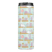 Bouteilles Isothermes Nom de chat mignon fille livresque vert (Dos)