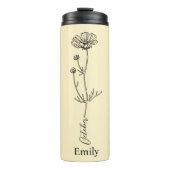 Bouteilles Isothermes Nom de la servante d'accueil Cosmos Octobre Fleur (Devant)