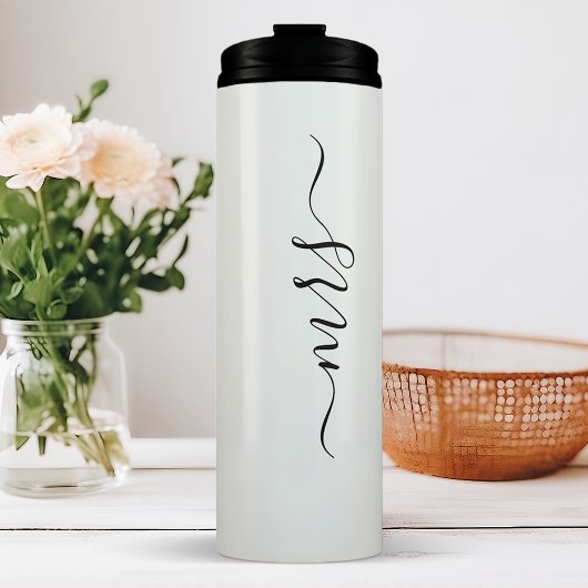 Bouteilles Isothermes Nom de Mme la mariée écriture de mariage