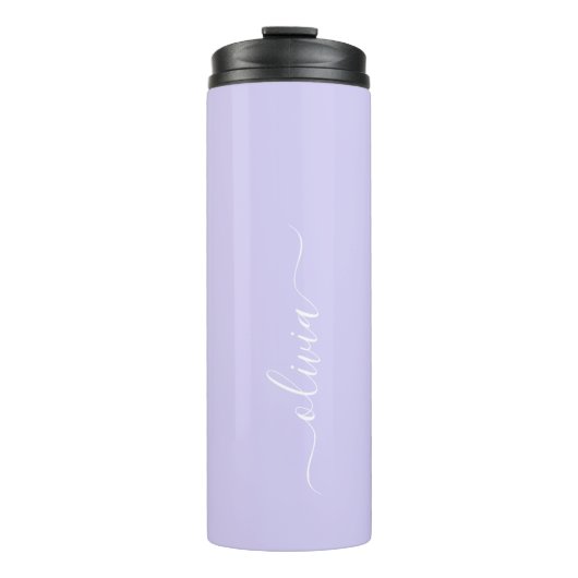 Bouteilles Isothermes Nom de monogramme girly de script moderne violet l (Devant)