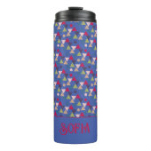 Bouteilles Isothermes Nom de motif triangle Abstrait bleu (Devant)