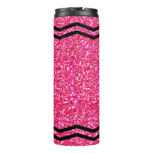 Bouteilles Isothermes Nom d'enfant personnalisé Chaud rose Parties scint (Dos)