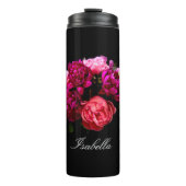 Bouteilles Isothermes Nom Des Peonées Roses Et Violettes Dramatiques (Devant)