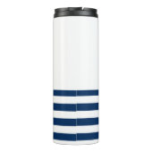 Bouteilles Isothermes Nom du bateau nautique, Ancre Marine Bleu rayé (Dos)