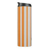 Bouteilles Isothermes Nom du logo promotionnel Gris rayé Orange (Tourné sur la droite)