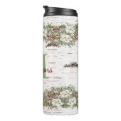 Bouteilles Isothermes Nom du monogramme Bois d'hiver Pin rose blanc (Tourné sur la droite)