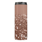 Bouteilles Isothermes Nom du monogramme de Parties scintillant Gold Rose (Dos)