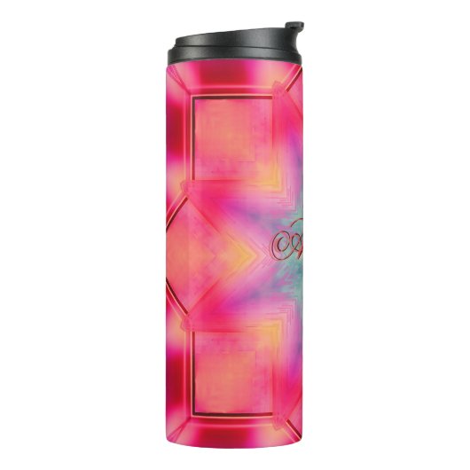 Bouteilles Isothermes Nom du monogramme Motif couleur bleu étoile | (Tourné sur la gauche)