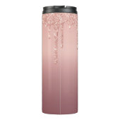 Bouteilles Isothermes Nom du monogramme Texte Rose Parties scintillant G (Dos)