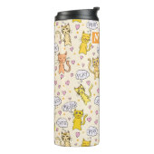 Bouteilles Isothermes Nom du Motif de chat Cute (Tourné sur la gauche)