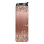 Bouteilles Isothermes Nom du script de monogramme Rose Parties scintilla (Tourné sur la gauche)
