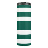 Bouteilles Isothermes Nom du script moderne vert rayé (Dos)
