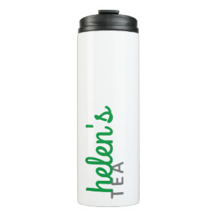 Bouteilles Isothermes Nom du script Tea Tumbler Custom Cadeau Kelly Gree