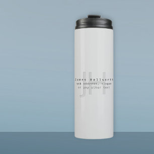 Bouteilles Isothermes Nom et slogan modernes édifiables Dégradé gris