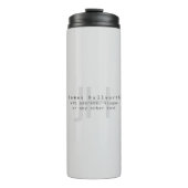 Bouteilles Isothermes Nom et Slogan modifiable moderne | Gradient gris (Devant)