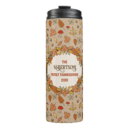 Bouteilles Isothermes Nom Famille Thanksgiving Fall Leçons