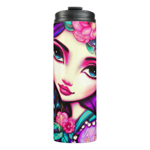 Bouteilles Isothermes Nom Fille Whimsical Artistic Thermal Tumbler