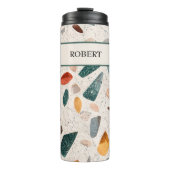 Bouteilles Isothermes Nom, Lrg Verre Chips Mosaïque Terrazzo Motif 12oz (Devant)