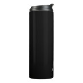Bouteilles Isothermes Nom moderne Monogramme gris simple Noir (Tourné sur la gauche)