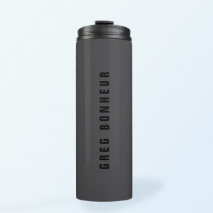 Bouteilles Isothermes Nom moderne ou autre Modèle de texte Gris charbo
