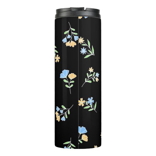 Bouteilles Isothermes Nom monogramme et jaune bleu initial (Dos)