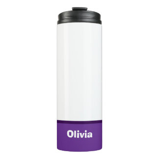 Bouteilles Isothermes Nom ou monogramme minimaliste de la bande moderne