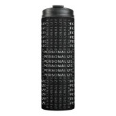 Bouteilles Isothermes Nom ou Motif de mot en cours de répétition noir et (Devant)