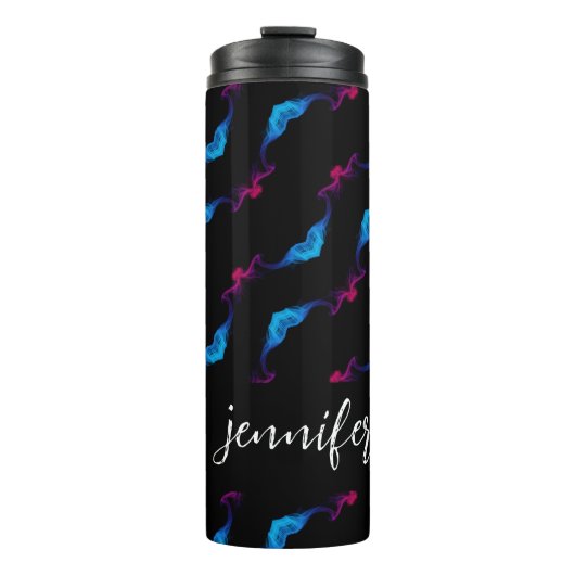 Bouteilles Isothermes Nom personnalisable motif de fumée Abstrait (Devant)