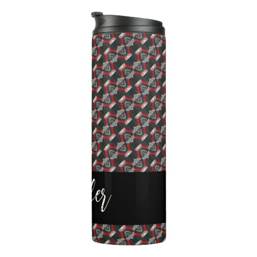 Bouteilles Isothermes Nom personnalisable motif gris transparent (Tourné sur la droite)