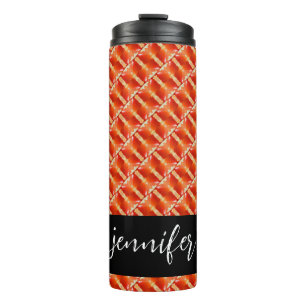 Bouteilles Isothermes Nom personnalisable motif orange transparent