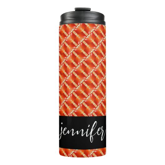 Bouteilles Isothermes Nom personnalisable motif orange transparent (Devant)
