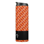 Bouteilles Isothermes Nom personnalisable motif orange transparent (Tourné sur la droite)