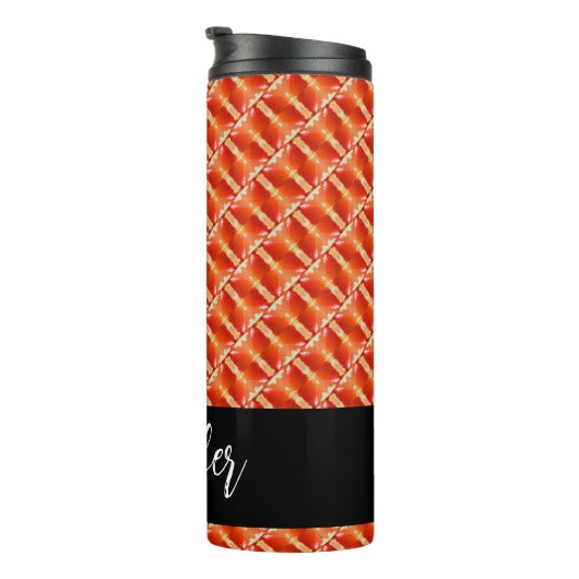 Bouteilles Isothermes Nom personnalisable motif orange transparent (Tourné sur la droite)