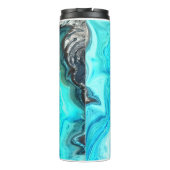 Bouteilles Isothermes Nom personnalisé Agate Géode Géode Art Bleu Cool (Dos)
